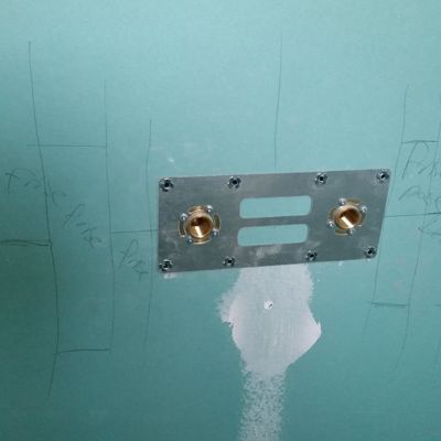 Préparation mitigeur encastré (placo vert)